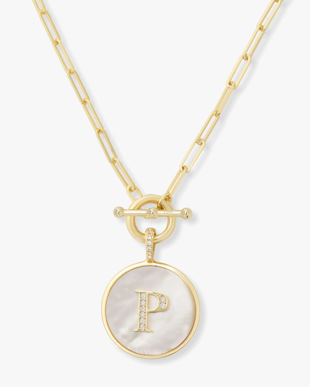 Love Letters Medallion Necklace Letter P