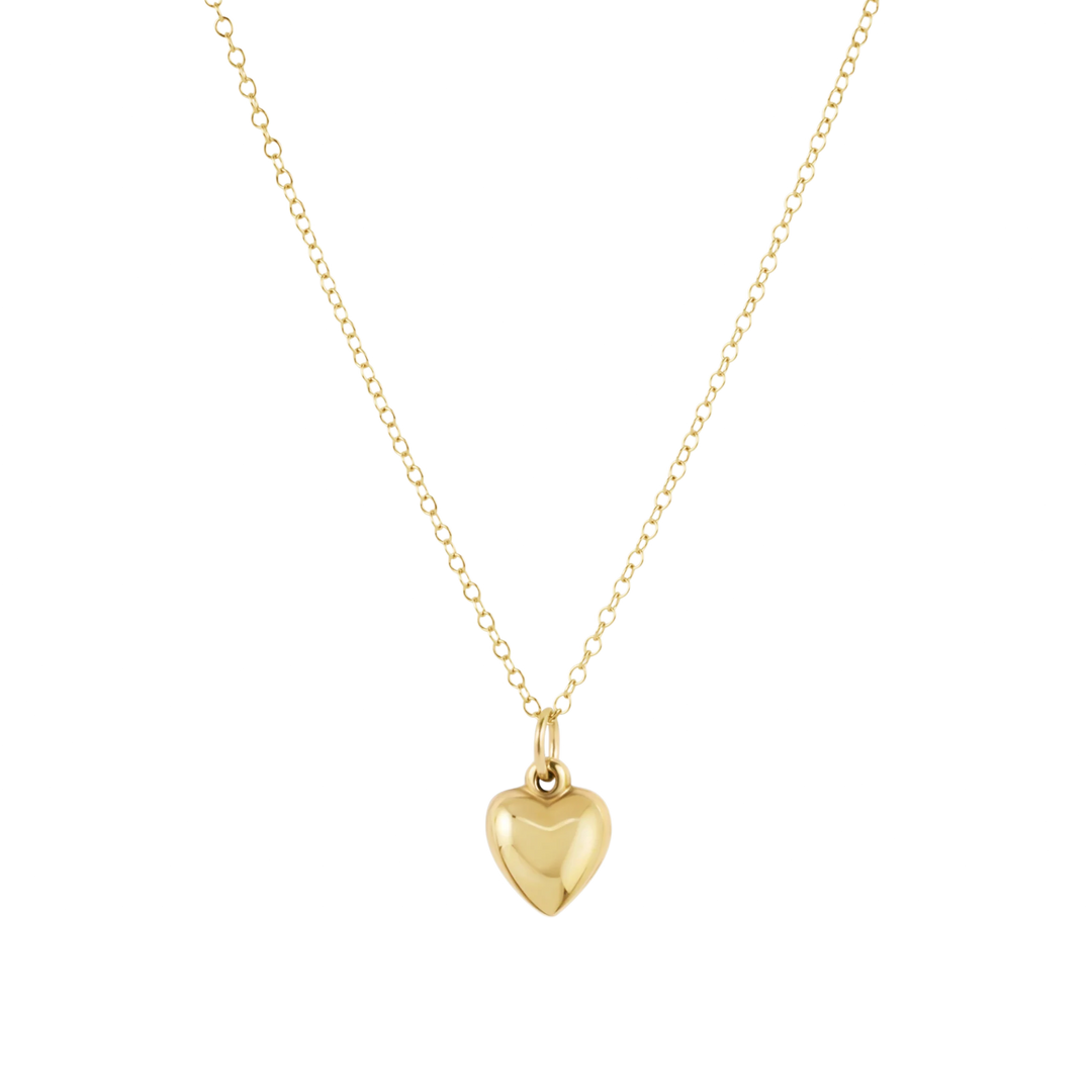 16" necklace gold - love plush small gold charm