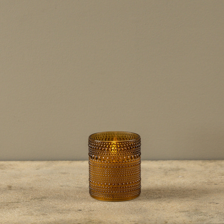 5" DOTTED GLASS 3D FLAME CANDLE