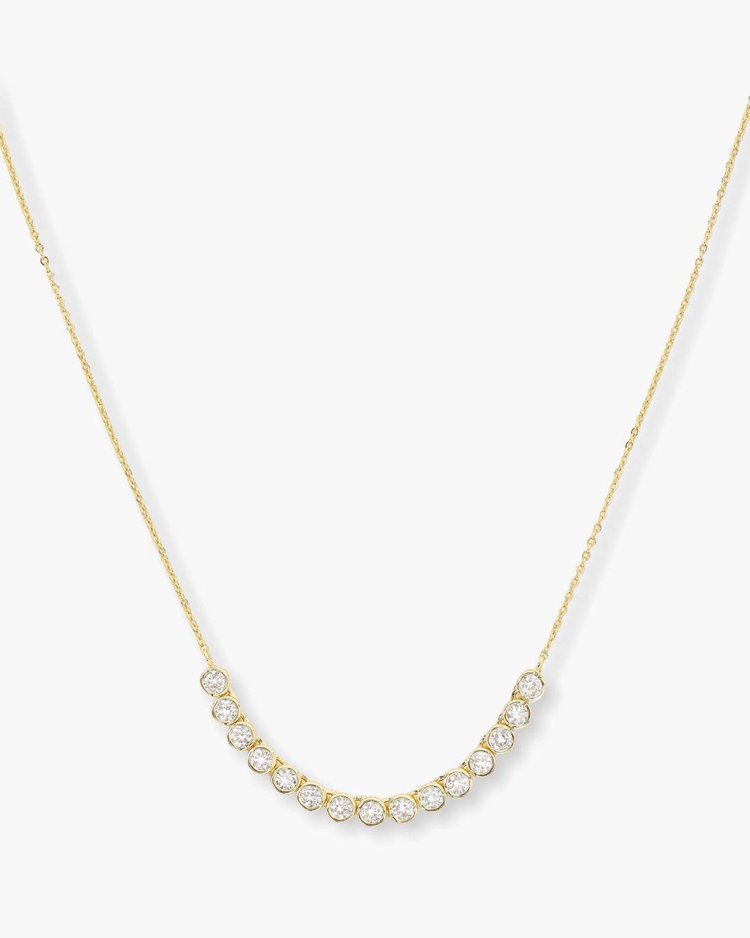 Baroness Tennis Chain Necklace Gold|White Diamondettes Sale price
