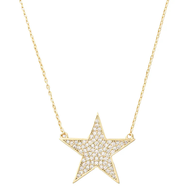 You are My Shining Star Pave Necklace 18'