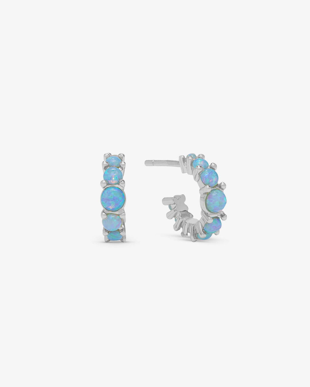 "Oh She Fancy" Graduated Huggies Silver|Blue Opal