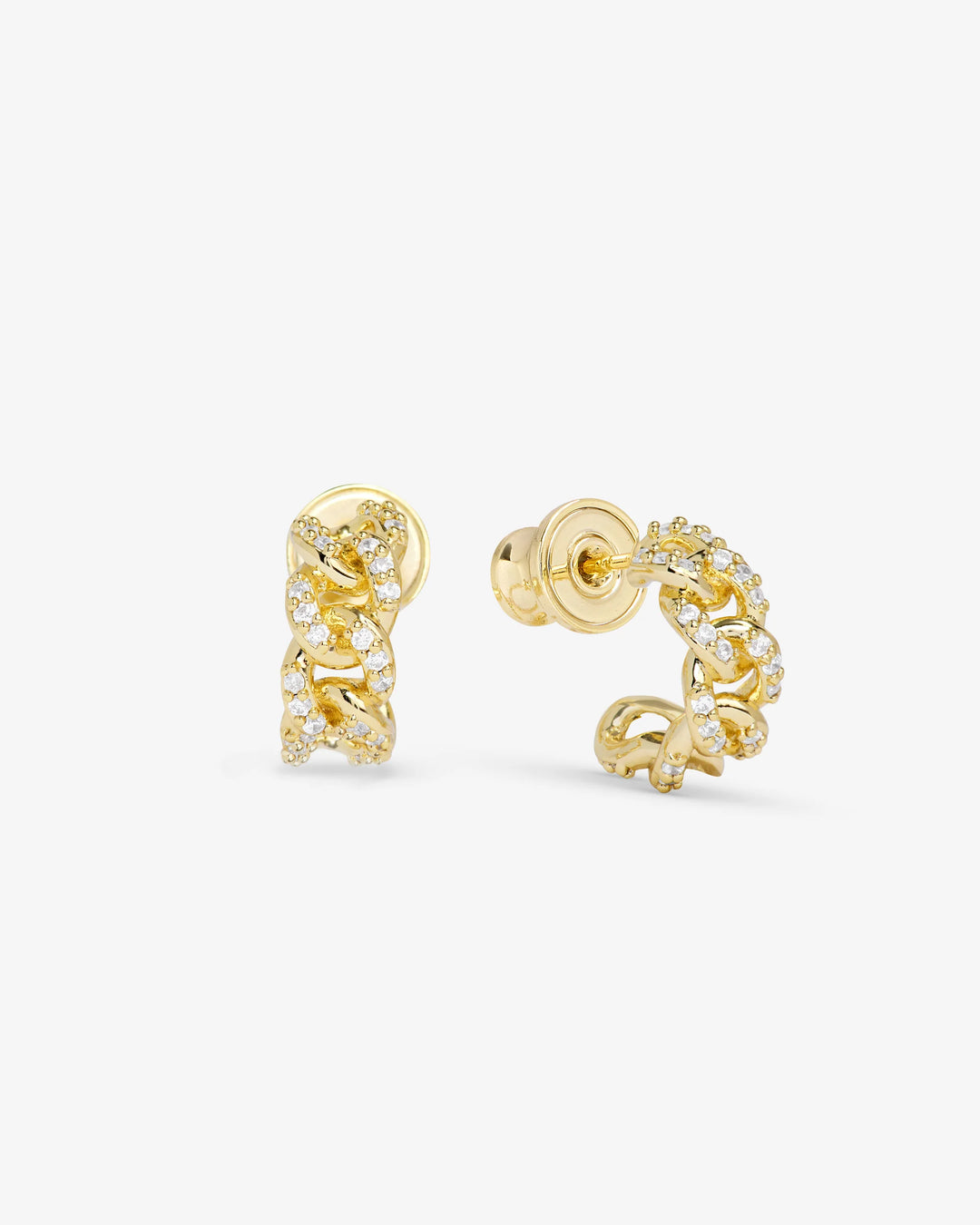 Pavé Julian Chain Huggies