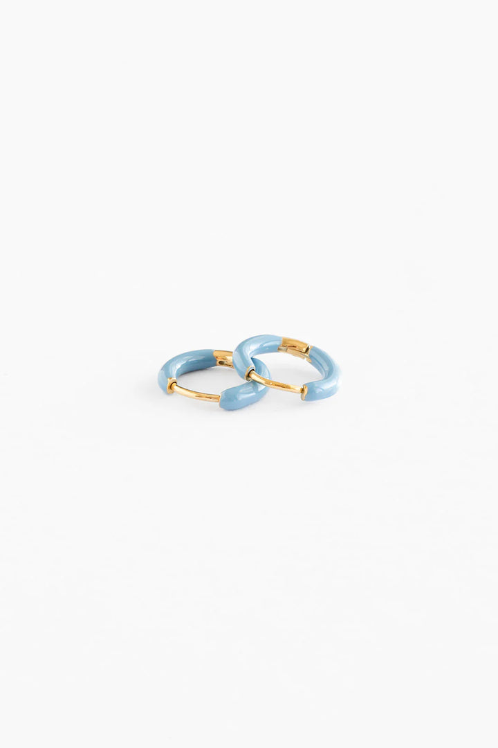 Enamel Hoop Earring