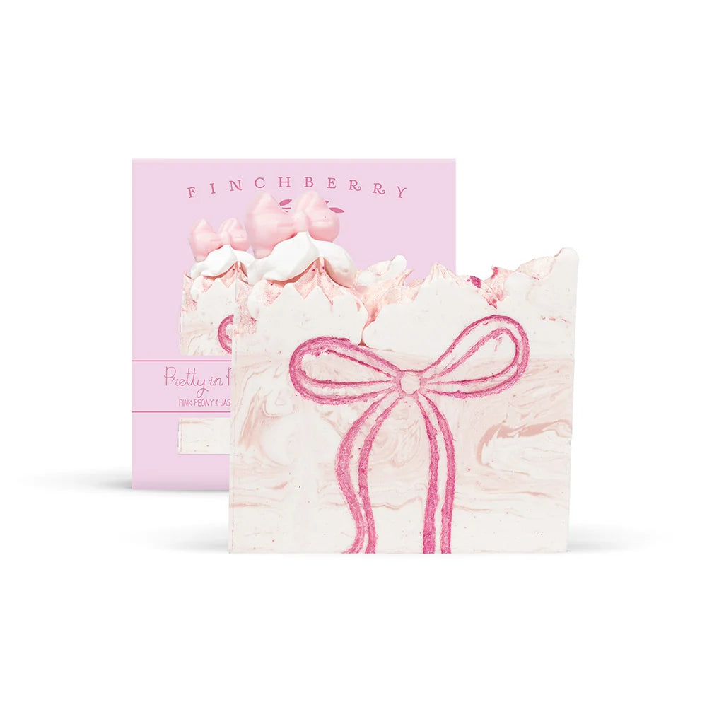 PRETTY IN PINK HANDCRAFTED VEGAN SOAP WITH PINK COQUETTE BOW