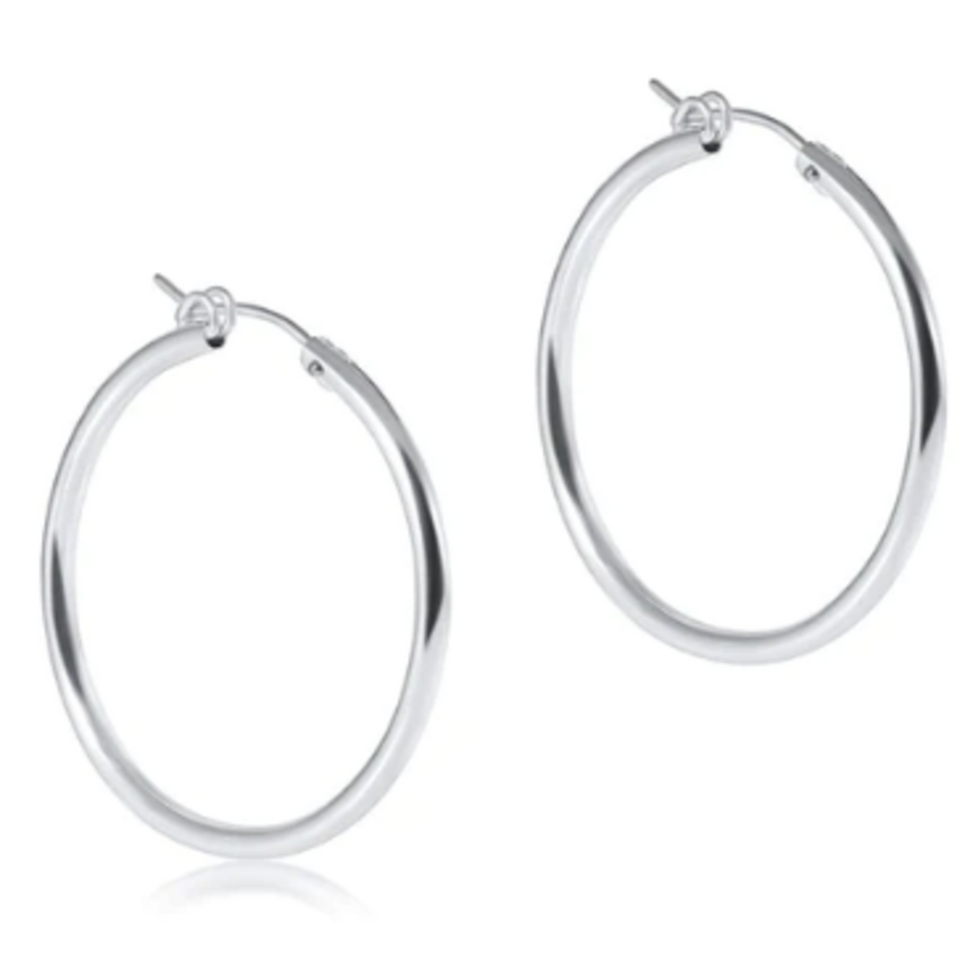 Round Sterling 1.25"Hoop-Smooth