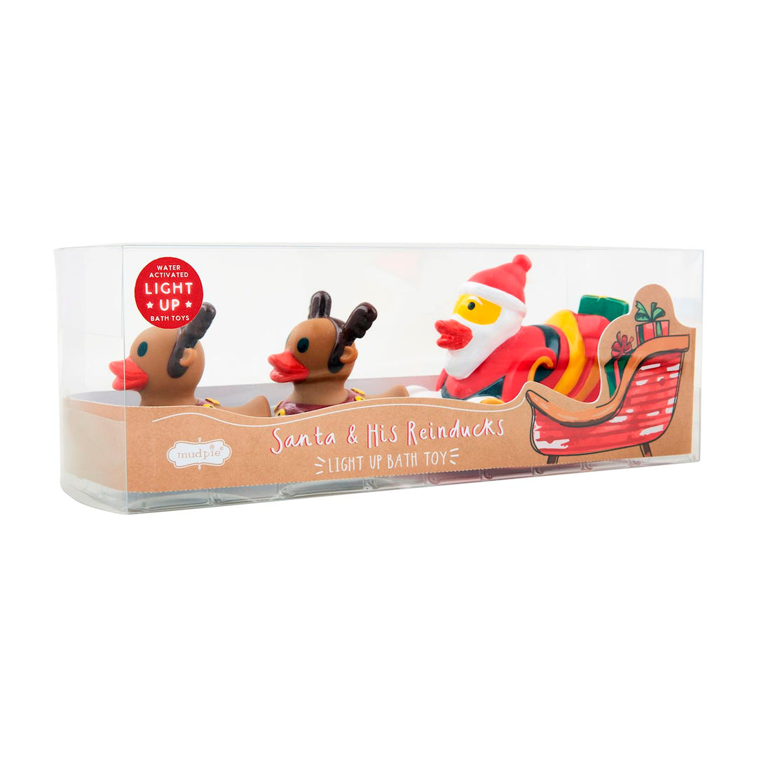SANTA & HIS REINDUCKS BATH TOY SET