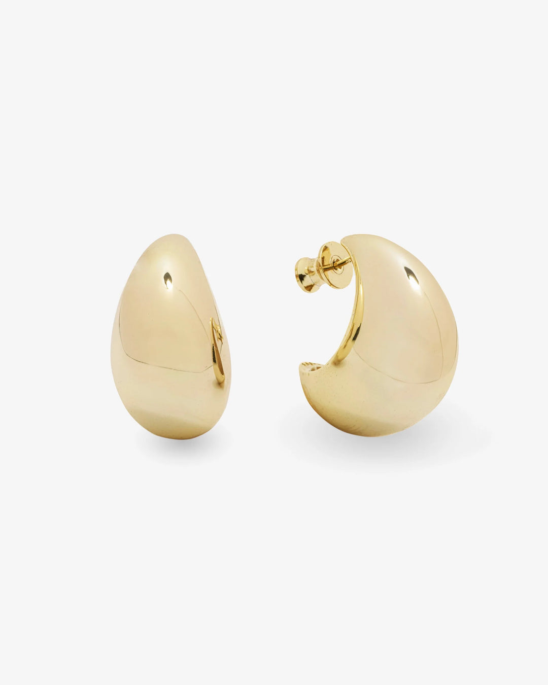 "She's So Smooth" Teardrop Hoops Gold