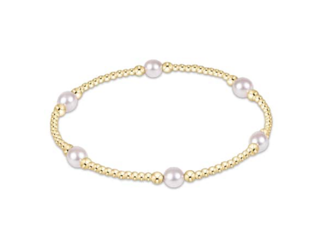 Pearl and Gold 5mm