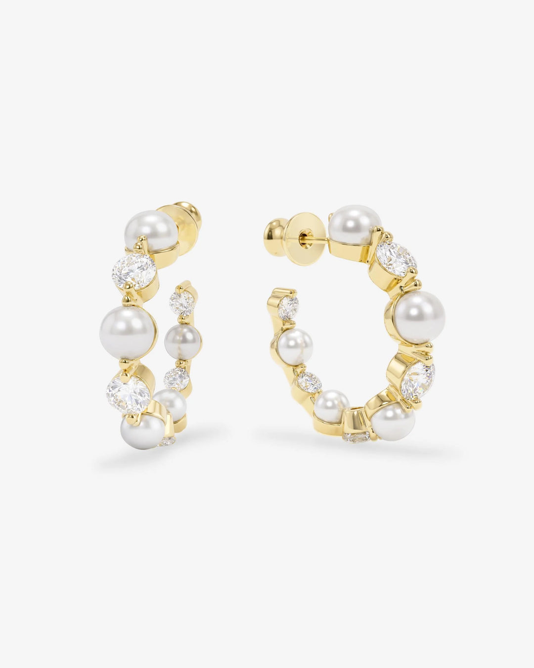 She's an Icon Pearl Hoops 1"