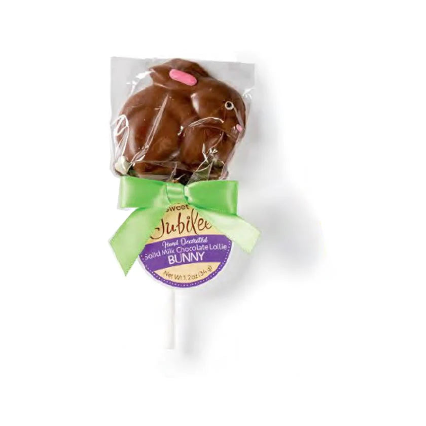 Sweet Jubilee - Solid Milk Chocolate Lollie - Bunny