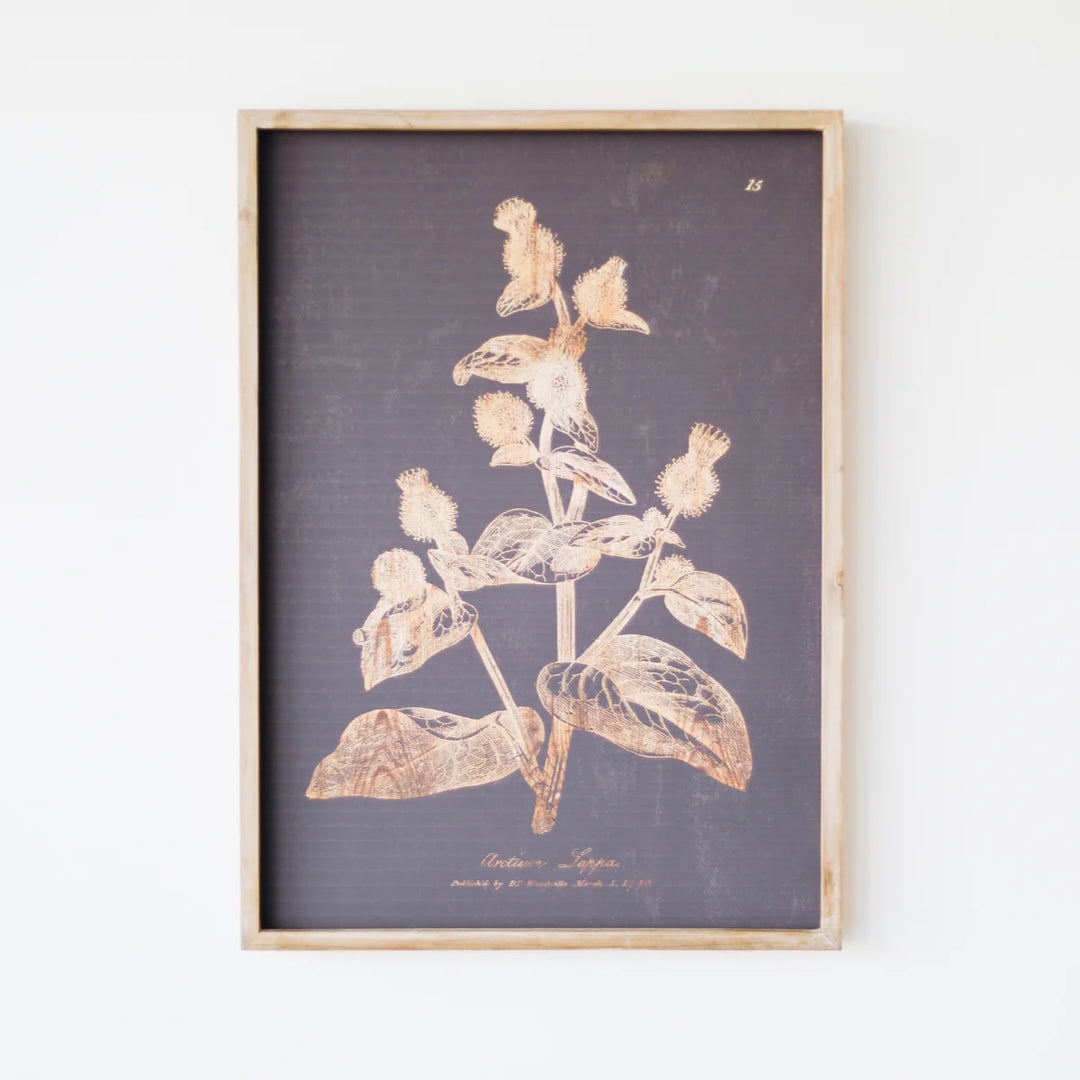 Wall Decor with Botanical Print, 2 Styles