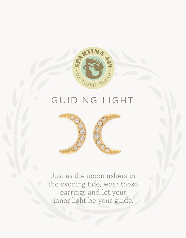 SEA LA VIE STUD EARRINGS GUIDING LIGHT/CRESCENT GOLD