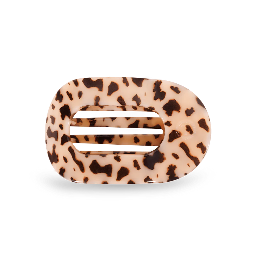 Blonde Tortoise Medium Flat Round Clip