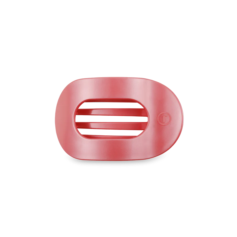 Calming Coral Small Flat Round Hair Clip