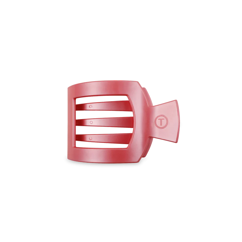 Calming Coral Small Flat Square Hair Clip