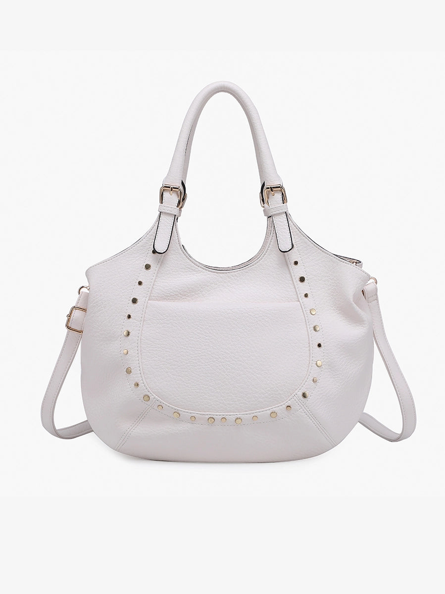 Kay Studded Hobo w/ Crossbody Strap