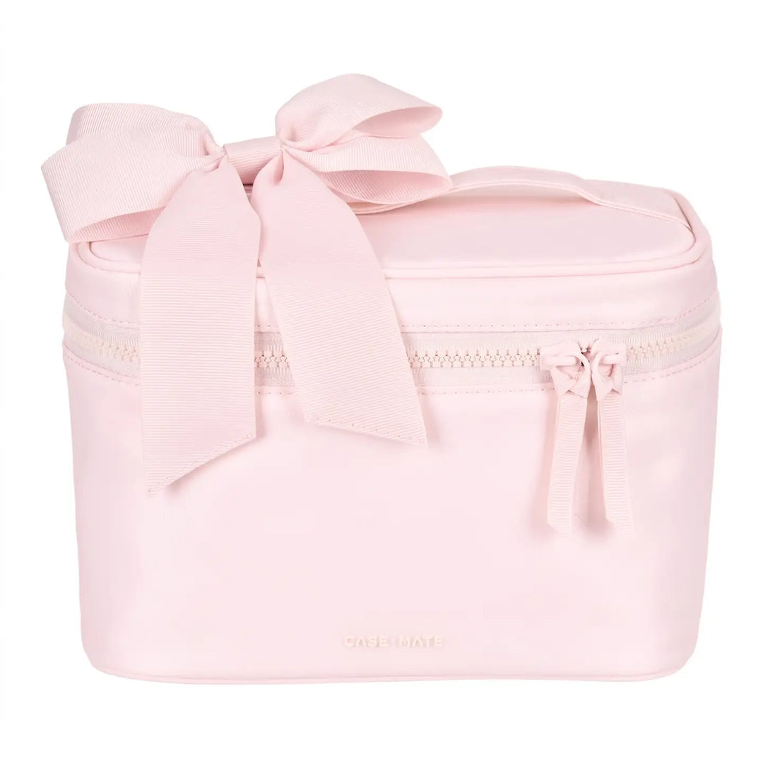 Ballet Pink Makeup Train Case, Travel Cosmetic Bag