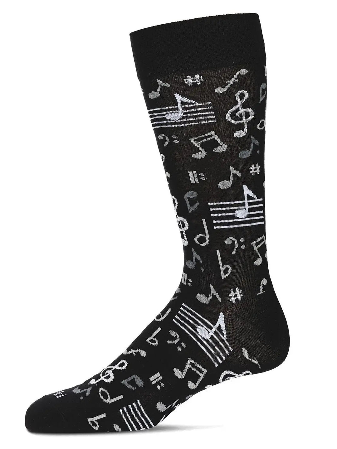 Musical Notes Mens Bamboo Crew