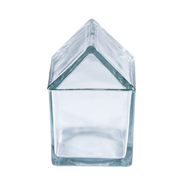 45 oz. Recycled Glass House Shaped Jar with Lid