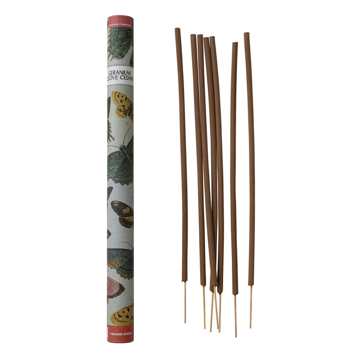 7 Piece All Natural Handmade Scented Outdoor Incense Sticks, Set of 7
