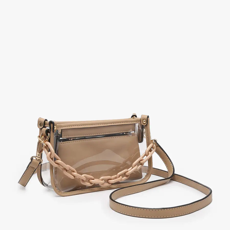 Jessica Stadium Clear Crossbody Bag – Chain Strap