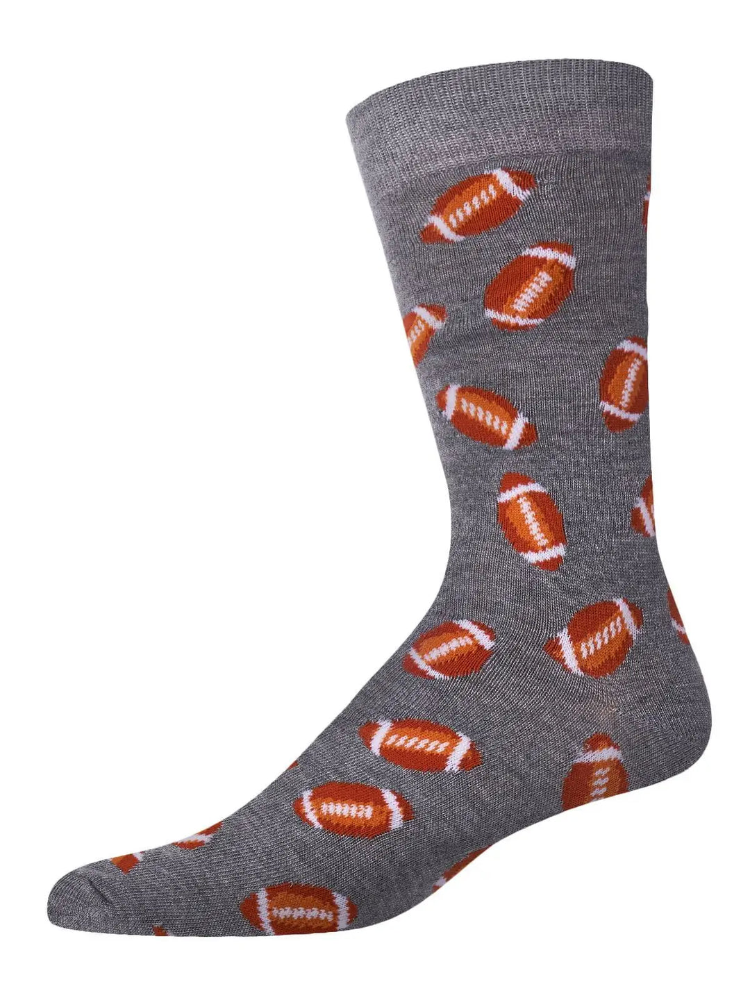 Memoi Football Bamboo Blend Men's Crew Socks