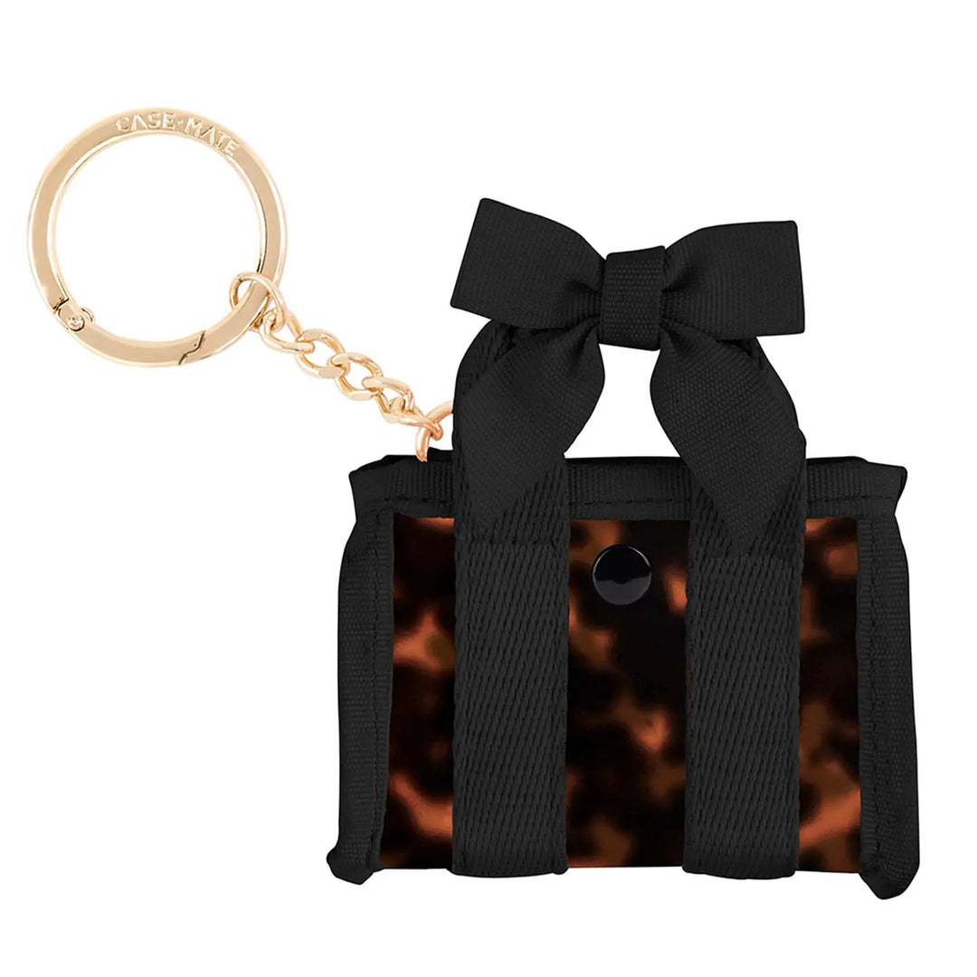 Case-Mate Jelly Tote Bag Keychain - Charm for Tote Bags | Tortoiseshell Bow