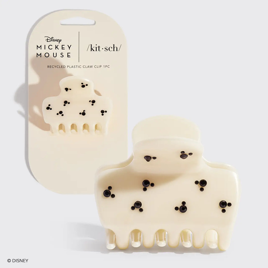Kitsch & Mickey and Minnie Recycled Puffy Clawclip 1pc-Cream