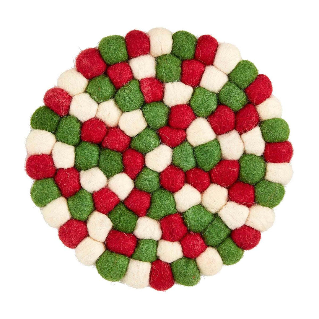 CHRISTMAS POM TRIVETS