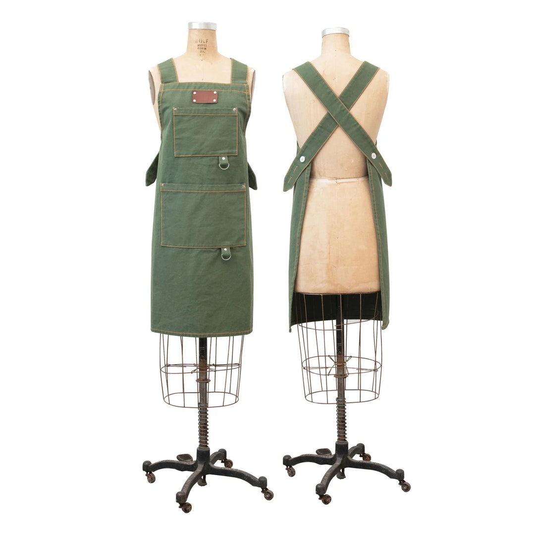 Green Cotton Apron