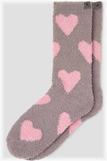 Barefoot Dreams CozyChic Heart print socks