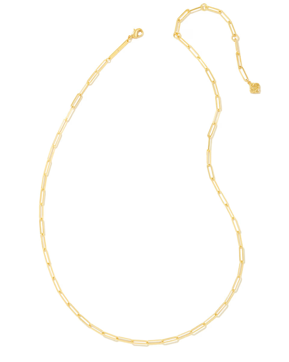 Courtney Paperclip Necklace in Gold