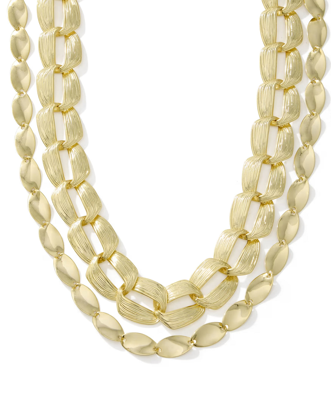 Kira Gold Chain Multi Strand Necklace