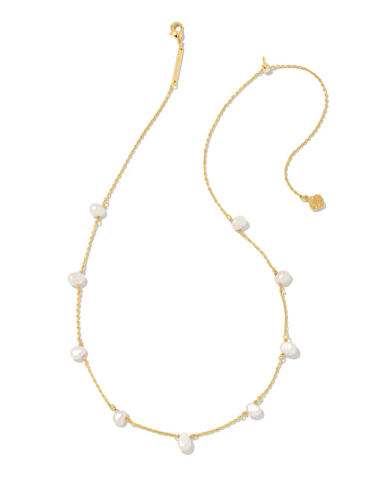 Leighton Gold Pearl Strand Necklace in Freshwater Cultured