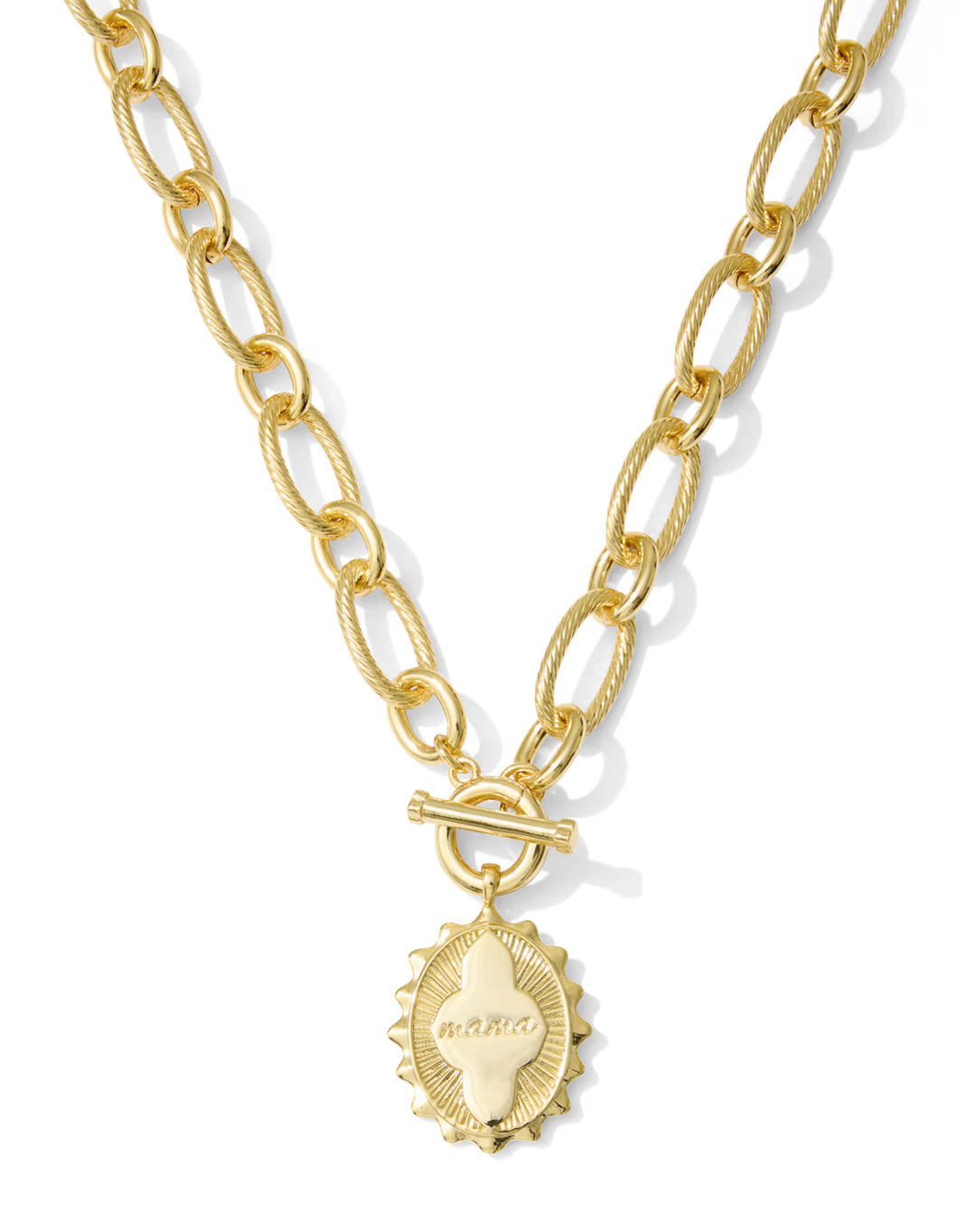 Mama Gold Link and Chain Necklace