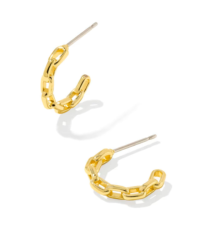 Phoebe Huggie Earrings in Gold