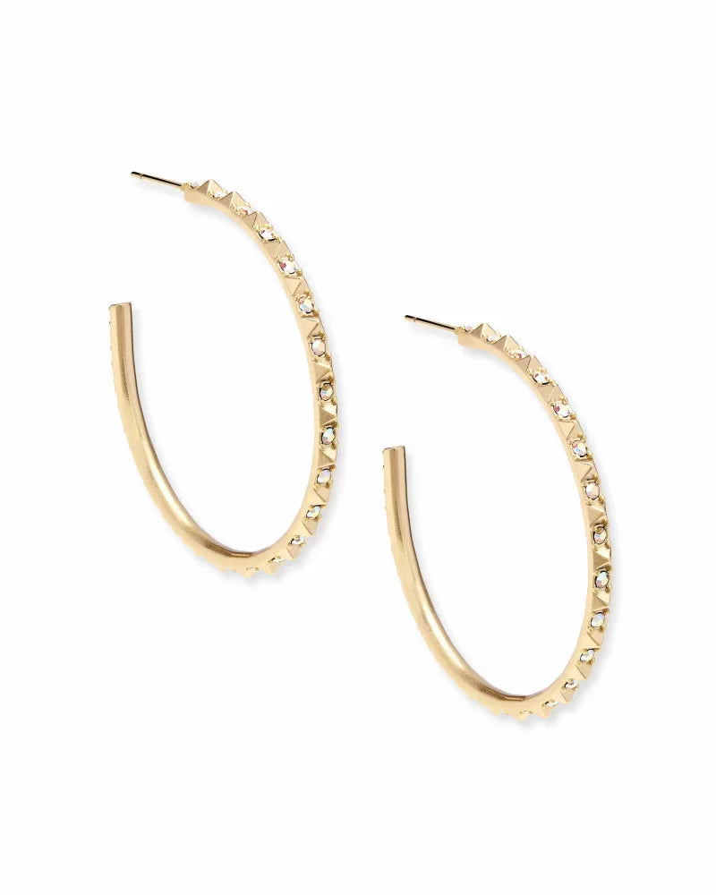 Kendra Scott -Veronica Earrings Gold Iridescent Crystal