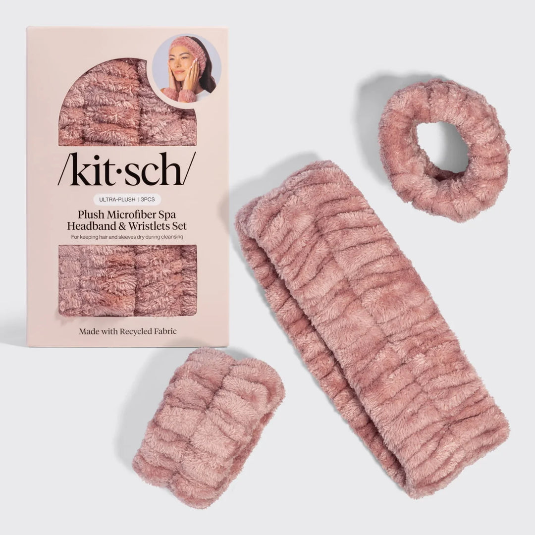 Spa Headband and Wrist Bands For Washing Face
