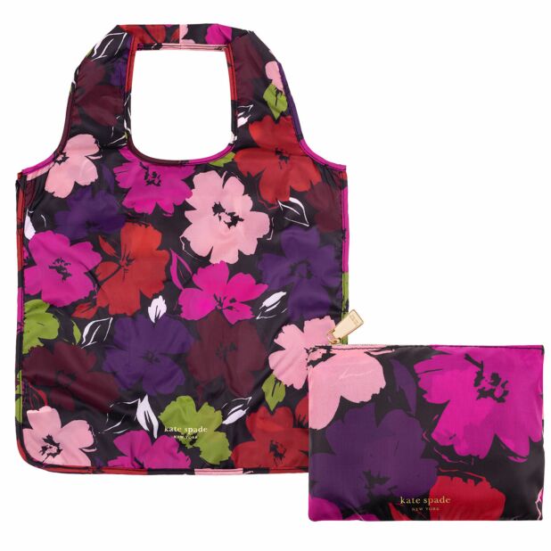 Reusable Shopping Tote, Painterly Blooms
