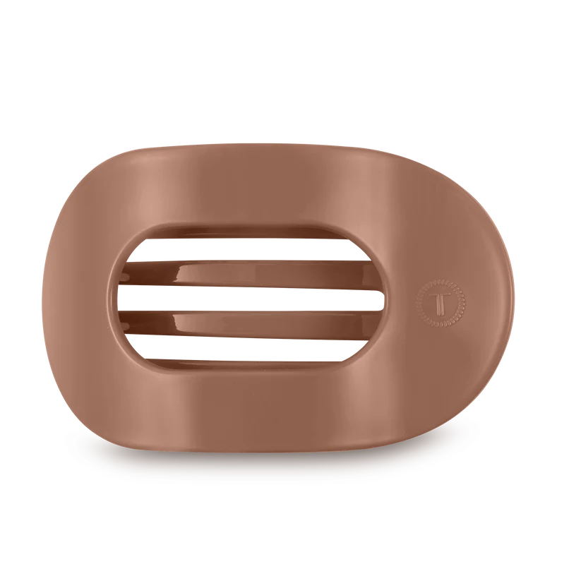 Mocha Mousse Medium Flat Round Hair Clip