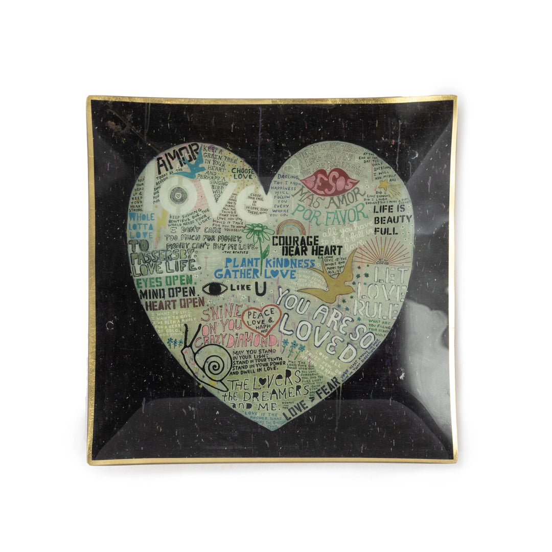 Choose Love Large Square Decoupage Plate