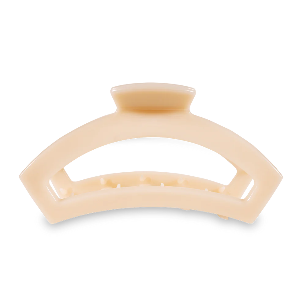 Open Almond Beige Large Claw Hair Clip