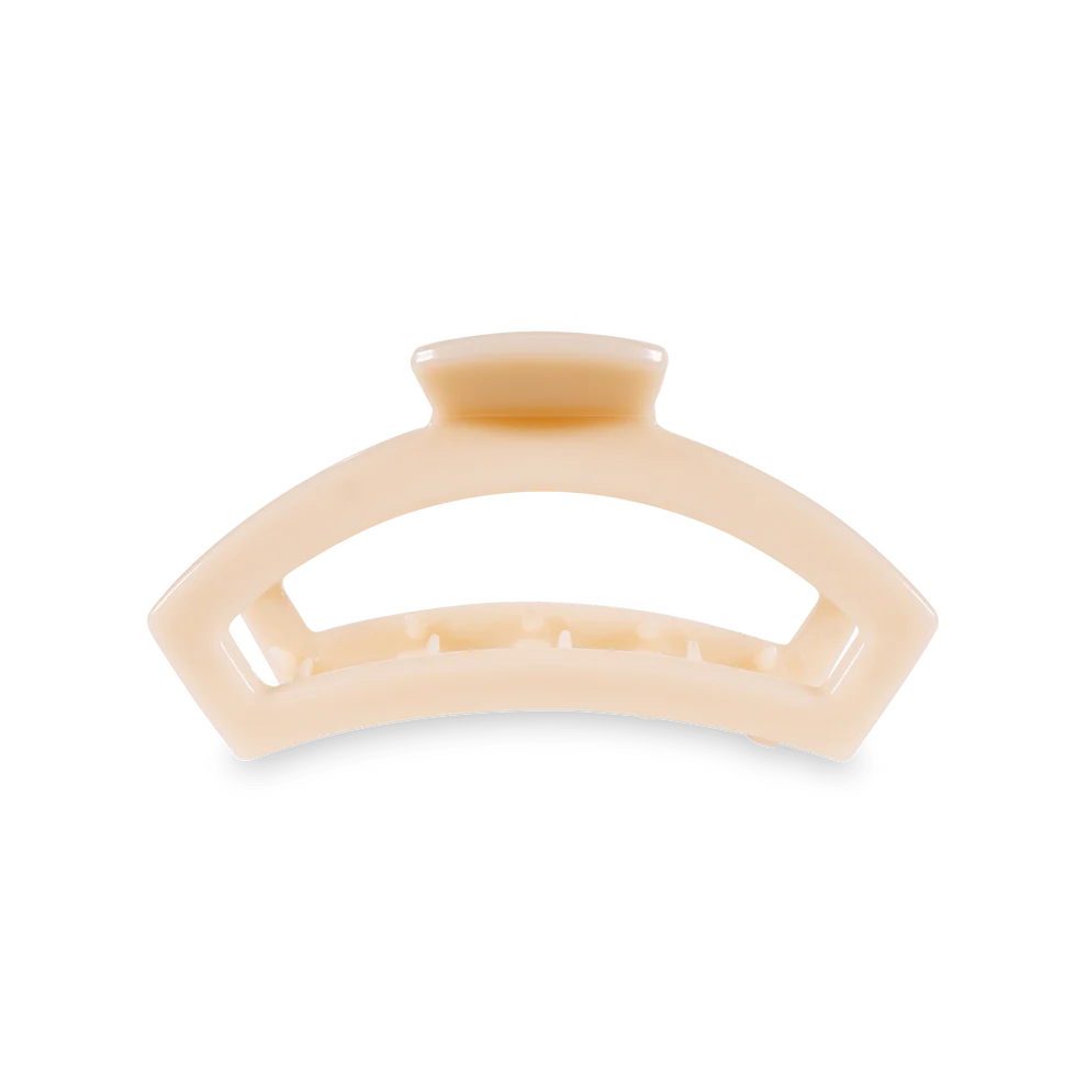 Open Almond Beige Medium Claw Hair Clip