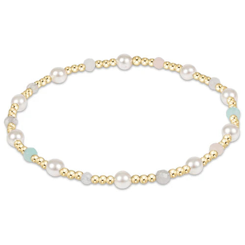 pearl sincerity pattern 4mm bead bracelet - hot mess ss25