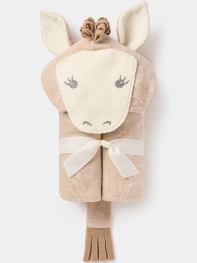 PONY HOODED BABY BATH WRAP