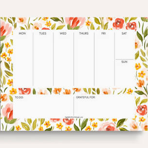 Spring Garden Weekly Planner