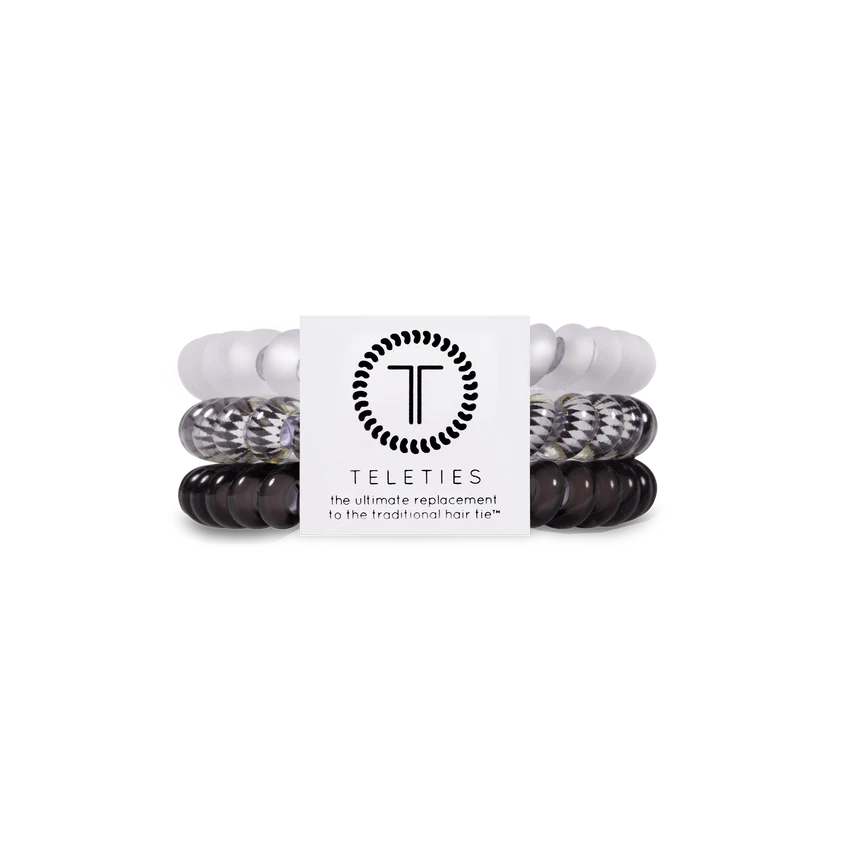 Small Silver Flames Hair Tie