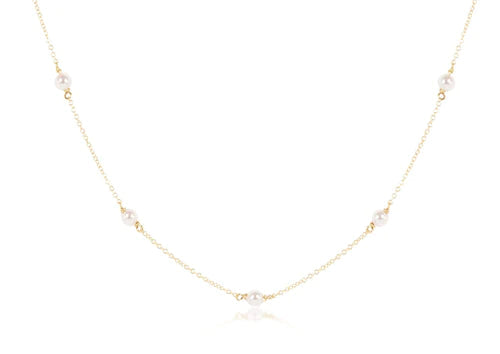 Simplicity Chain Gold-4mm Pearl Choker