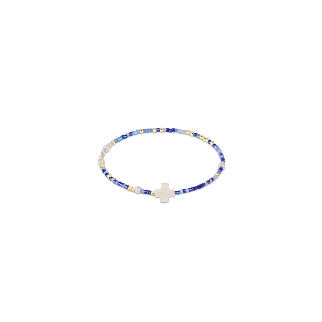 egirl hope unwritten signature cross bracelet - Smurf